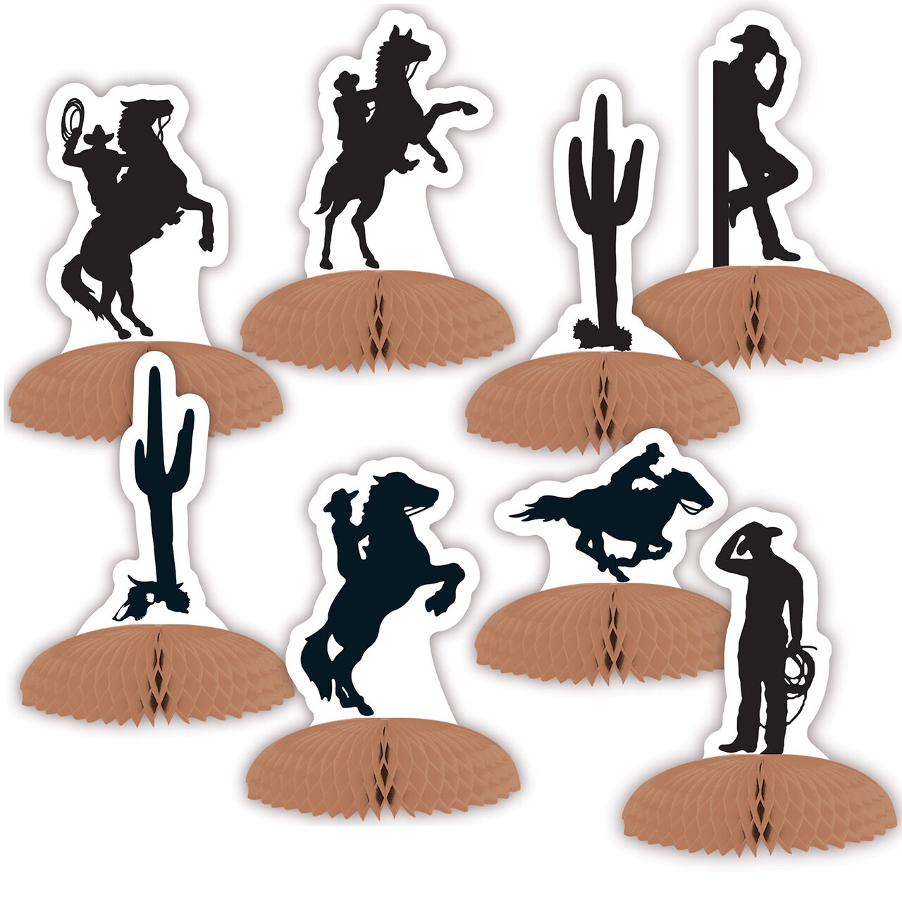 Beistle 3½in.-5¼in. Western Silhouette Mini Centerpieces - 12 Pack